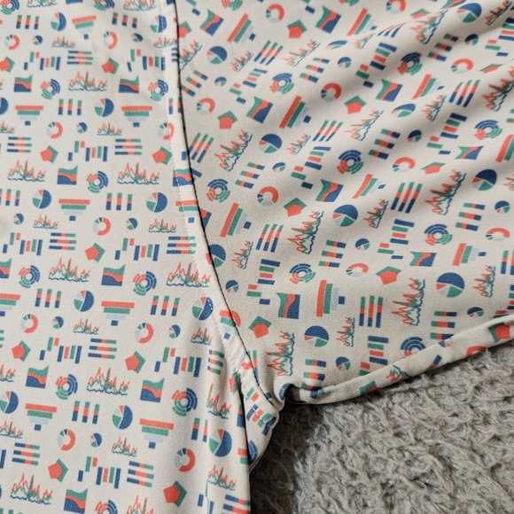 Men's Rhoback The VLookup Charts and Graphs Short Sleeve Performance Polo Large - Picture 7 of 10